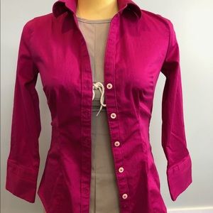 Bright Pink Banana Republic Tailored Shirt XS
